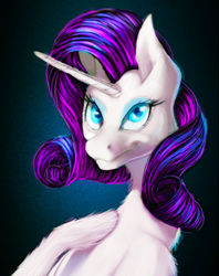 Size: 600x759 | Tagged: safe, artist:may-li128, imported from derpibooru, rarity, pony, unicorn, bust, female, solo