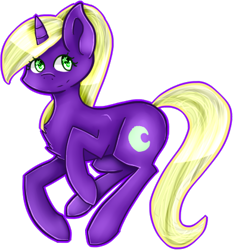 Size: 391x420 | Tagged: safe, artist:kittenburger3, imported from derpibooru, oc, oc only, oc:midnight twinkle, pony, unicorn, female, horn, simple background, smiling, transparent background, unicorn oc