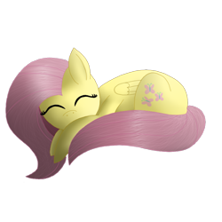 Size: 700x700 | Tagged: safe, artist:kittenburger3, imported from derpibooru, fluttershy, pegasus, pony, eyes closed, female, lying down, prone, simple background, sleeping, solo, transparent background