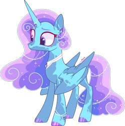 Size: 2639x2651 | Tagged: safe, artist:kurosawakuro, imported from derpibooru, oc, pony, female, magical lesbian spawn, mare, offspring, parent:princess cadance, parent:trixie, parents:trixdance, simple background, solo, transparent background