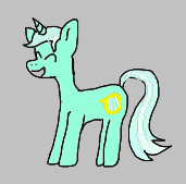 Size: 171x169 | Tagged: safe, artist:anonymous, lyra heartstrings, pony, unicorn, aggie.io, eyes closed, female, horn, lowres, mare, open mouth, simple background, smiling, solo