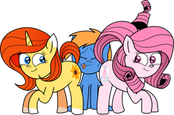 Size: 2057x1362 | Tagged: safe, artist:guruyunus17, artist:mrstheartist, artist:muhammad yunus, imported from ponybooru, oc, oc:annisa trihapsari, earth pony, pony, unicorn, female, male, mare, simple background, stallion, transparent background