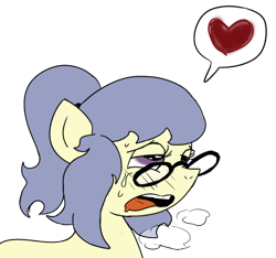 Size: 640x600 | Tagged: safe, artist:ficficponyfic, color edit, edit, editor:minus, imported from derpibooru, oc, oc only, oc:second wind, pegasus, pony, ahegao, blushing, bust, colored, daybreak island, glasses, heart, heavy breathing, male, nudity, open mouth, pegasus oc, ponytail, simple background, solo, speech bubble, tongue out, transparent background, trap