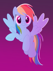 Size: 1536x2048 | Tagged: safe, artist:wingsofartistry00, imported from derpibooru, rainbow dash, pegasus, pony, flying, gradient background, rainbow dash day, solo