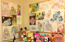 Size: 1878x1212 | Tagged: safe, artist:razledazle, imported from derpibooru, applejack, big macintosh, pinkie pie, princess celestia, rainbow dash, trixie, twilight sparkle, oc, alicorn, earth pony, pony, unicorn, female, male, mare, mickey mouse, photo, rearing, stallion, twilight sparkle (alicorn)