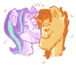 Size: 640x573 | Tagged: safe, artist:crxnkcity, imported from derpibooru, starlight glimmer, sunburst, pony, unicorn, female, male, mare, shipping, stallion, starburst, straight
