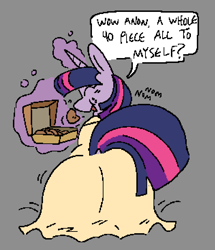 Size: 615x715 | Tagged: safe, artist:qoolguy, imported from derpibooru, twilight sparkle, pony, unicorn, butt, female, plot, solo, the ass was fat, this will end in weight gain, twibutt, unicorn twilight