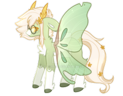 Size: 1280x1006 | Tagged: safe, artist:catberries, imported from derpibooru, oc, oc:lunar, pony, butterfly wings, glasses, simple background, solo, transparent background, wings