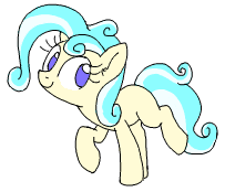 Size: 203x174 | Tagged: safe, artist:wafflecakes, oc, oc only, earth pony, pony, lowres, raised hoof, simple background, smiling, white background