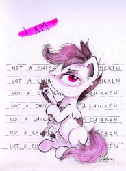 Size: 881x1200 | Tagged: safe, artist:lailyren, imported from derpibooru, scootaloo, pegasus, pony, scootachicken, solo