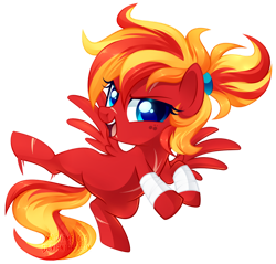 Size: 1024x980 | Tagged: safe, artist:xnightmelody, imported from derpibooru, oc, oc only, oc:fire strike, pegasus, pony, commission, commissioner:3vilpyro, female, kicking, open mouth, pegasus oc, simple background, solo, spread wings, transparent background, wings