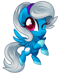 Size: 1024x1294 | Tagged: safe, artist:xnightmelody, imported from derpibooru, oc, oc only, pegasus, pony, chibi, female, one eye closed, pegasus oc, simple background, solo, transparent background, wink