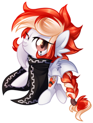 Size: 1024x1350 | Tagged: safe, artist:xnightmelody, imported from derpibooru, oc, oc only, oc:firecracker, bat pony, pony, bat pony oc, chibi, female, one eye closed, simple background, solo, transparent background, wink