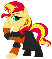 Size: 1024x1174 | Tagged: safe, artist:xnightmelody, imported from derpibooru, sunset shimmer, pony, unicorn, equestria girls, clothes, crossover, female, simple background, sith, solo, star wars, transparent background