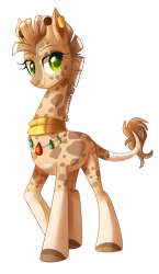 Size: 1024x1768 | Tagged: safe, artist:xnightmelody, imported from derpibooru, oc, oc only, giraffe, female, giraffe oc, jewelry, necklace, simple background, solo, transparent background