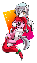 Size: 900x1521 | Tagged: safe, artist:xnightmelody, imported from derpibooru, oc, oc only, earth pony, pegasus, pony, cuddling, earth pony oc, female, male, pegasus oc, simple background, transparent background