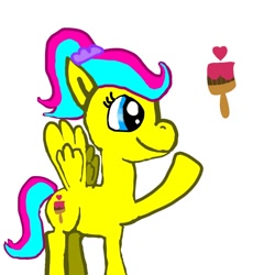 Size: 1000x1000 | Tagged: safe, imported from derpibooru, oc, pegasus, pony, blue, g4, paintbrush, pink, pinksparkles, purple, solo, yellow