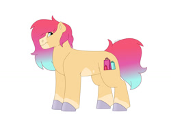 Size: 1280x854 | Tagged: safe, artist:itstechtock, imported from derpibooru, oc, oc:snow cone, pony, female, filly, foal, parent:dusty swift, parent:strawberry ice, simple background, solo, white background