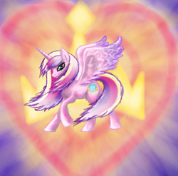 Size: 986x974 | Tagged: safe, artist:serra20, imported from derpibooru, princess cadance, alicorn, pony, colored wings, female, gradient wings, mare, solo, spread wings, wings