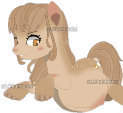 Size: 400x368 | Tagged: safe, artist:xleadmarex, imported from derpibooru, oc, oc only, oc:caramel toffee, earth pony, pony, lying down, pregnant, simple background, solo, transparent background