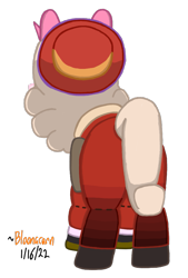 Size: 661x977 | Tagged: safe, artist:bloonacorn, imported from derpibooru, oc, oc only, oc:bloona blazes, pony, unicorn, /mlp/ tf2 general, horn, simple background, solo, team fortress 2, transparent background, unicorn oc