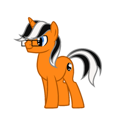 Size: 895x895 | Tagged: safe, artist:nati ninjastar, imported from derpibooru, oc, oc only, oc:ever harmon, pony, unicorn, glasses, simple background, smiling, solo, white background