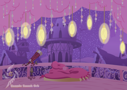 Size: 1600x1130 | Tagged: safe, artist:galeemlightseraphim, imported from derpibooru, background, balcony, canterlot, night, no pony, ponyville town hall, resource, stars, telescope