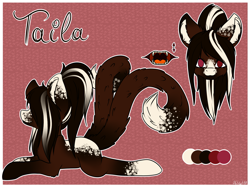 Size: 2831x2118 | Tagged: safe, artist:maneblue, imported from derpibooru, oc, oc only, pony, bust, duo, fangs, high res, lying down, multiple tails, open mouth, prone, reference sheet, tail