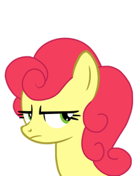 Size: 1280x1656 | Tagged: safe, artist:onebigbarbarian, imported from derpibooru, strawberry sunrise, pony, bust, female, mare, simple background, solo, transparent background, unamused, vector