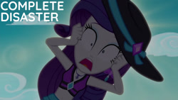 Size: 1280x720 | Tagged: safe, edit, edited screencap, editor:quoterific, imported from derpibooru, screencap, rarity, equestria girls, equestria girls series, lost and found, armpits, cloud, complete disaster, female, geode of shielding, jewelry, magical geodes, marshmelodrama, necklace, offscreen character, open mouth, pov, rarity being rarity, shrunken pupils, sky, solo