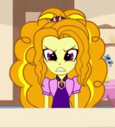 Size: 284x316 | Tagged: safe, artist:derek pony, imported from derpibooru, adagio dazzle, equestria girls, angry, animated, blinking, cropped, female, gem, gif, siren gem, solo, vibrating