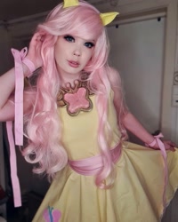 Size: 1080x1350 | Tagged: safe, artist:tinemarieriis, imported from derpibooru, fluttershy, human, clothes, cosplay, costume, irl, irl human, photo, solo