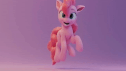 Size: 1280x720 | Tagged: safe, artist:skytails, imported from derpibooru, pinkie pie, earth pony, pony, 3d, animated, blender, female, gradient background, grin, hopping, looking at you, mare, model:djthed, no sound, one eye closed, open mouth, open smile, pinkie being izzy, smiling, smiling at you, solo, webm, wink, winking at you