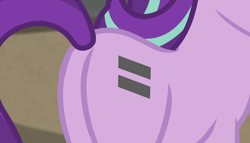 Size: 1258x720 | Tagged: safe, imported from derpibooru, screencap, starlight glimmer, pony, unicorn, season 5, the cutie map, butt, equal cutie mark, female, glimmer glutes, mare, plot, s5 starlight, solo