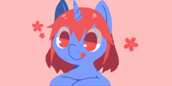 Size: 400x200 | Tagged: safe, artist:sukeyfour, imported from derpibooru, pony, unicorn, crossover, female, mare, ponified, saigyouji yuyuko, solo, touhou