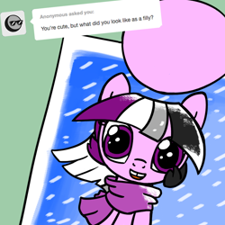 Size: 800x800 | Tagged: safe, artist:thedragenda, imported from derpibooru, oc, oc:ace, pony, ask-acepony, female, filly, foal, photo, solo, younger