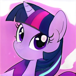 Size: 1024x1024 | Tagged: safe, imported from derpibooru, pony, ai content, ai generated, generator:thisponydoesnotexist, horn, i have no mouth and i must scream, not twilight sparkle, solo