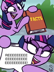 Size: 760x1015 | Tagged: safe, artist:quarium edits, edit, imported from derpibooru, twilight sparkle, alicorn, pony, caption, ed edd n eddy, exploitable meme, image macro, meme, reeee, text, twilight sparkle (alicorn), twilight's fact book