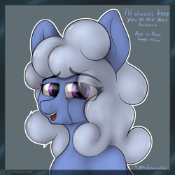 Size: 2500x2500 | Tagged: safe, artist:tai kai, imported from derpibooru, oc, oc only, oc:comfy pillow, pony, female, high res, mare, memorial