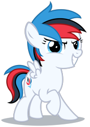 Size: 2380x3380 | Tagged: safe, artist:strategypony, imported from derpibooru, oc, oc only, oc:retro city, pegasus, pony, female, filly, foal, looking at you, pegasus oc, simple background, solo, transparent background, younger