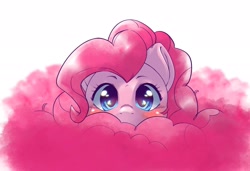 Size: 2048x1398 | Tagged: safe, artist:kurogewapony, imported from derpibooru, pinkie pie, earth pony, pony, blushing, cute, diapinkes, female, looking at you, mare, peeking, solo