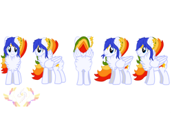 Size: 1024x723 | Tagged: safe, artist:galeemlightseraphim, imported from derpibooru, oc, oc only, pegasus, pony, base used, chest fluff, male, multicolored hair, pegasus oc, rainbow hair, simple background, smiling, stallion, transparent background