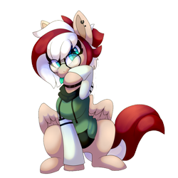 Size: 1280x1280 | Tagged: safe, artist:star-theft, imported from derpibooru, oc, pegasus, pony, clothes, female, glasses, green tongue, hoodie, mare, simple background, solo, tongue out, transparent background