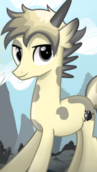 Size: 1080x1920 | Tagged: safe, artist:sallyso, imported from derpibooru, oc, oc only, pony, horn, male, solo, stallion