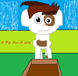 Size: 1352x1326 | Tagged: safe, artist:coltfan97, imported from derpibooru, pipsqueak, earth pony, pony, crusaders of the lost mark, 1000 hours in ms paint, a pip for a win, happy, standing