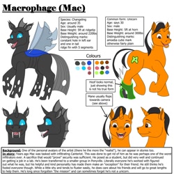 Size: 1200x1200 | Tagged: safe, artist:termyotter, imported from derpibooru, oc, oc:macrophage, changeling, disguise, disguised changeling, male, reference sheet, solo