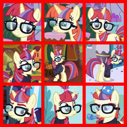 Size: 800x800 | Tagged: safe, artist:twilyisbestpone, edit, imported from derpibooru, screencap, moondancer, pony, unicorn, amending fences, season 5, season 9, the point of no return, collage, compilation, cute, female, mare, solo