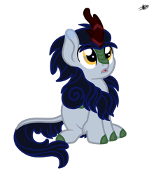 Size: 2732x3061 | Tagged: safe, artist:princessmoonsilver, imported from derpibooru, oc, oc:silent echo, kirin, high res, simple background, solo, transparent background