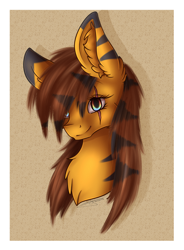 Size: 2104x2851 | Tagged: safe, artist:maneblue, imported from derpibooru, oc, oc only, earth pony, pony, abstract background, bust, chest fluff, ear fluff, earth pony oc, high res, solo