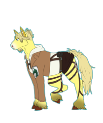 Size: 3600x4300 | Tagged: safe, artist:sashakruchkinatv, imported from derpibooru, earth pony, pony, annie leonhart, attack on titan, clothes, female, mare, ponified, simple background, solo, transparent background